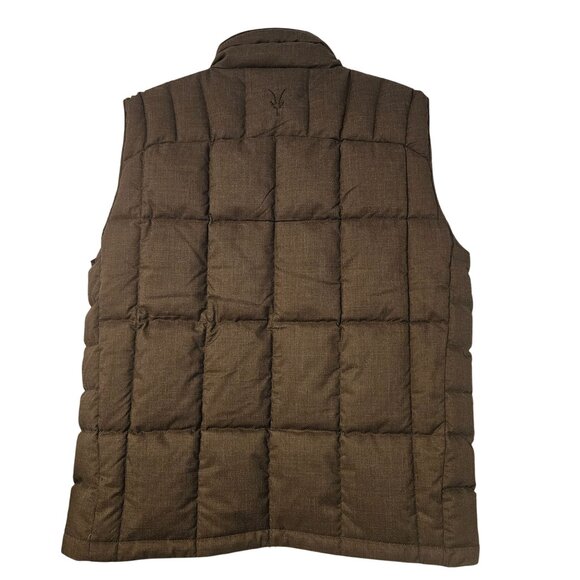 Ibex Men Wool Goose Brown Puffer Vest L Quiet Luxury Gorpcore Utility Layer - Picture 3 of 15